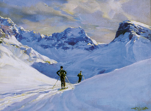 Mountain Skiers by Meindl -- Beekley Collection | Skiing History