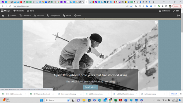 Skiinghistory.org screenshot
