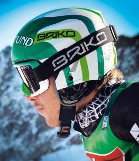 Bode Miller in a modern ski helmet