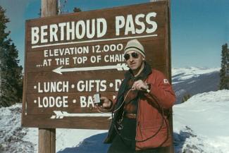 John Lawton with first Skadi at Berthoud Pass