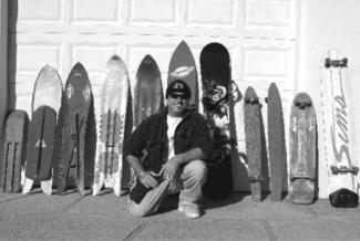 Tom Sims with early boards